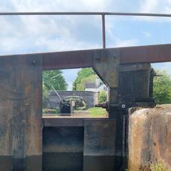 Looking back on the previous lock while descending the next