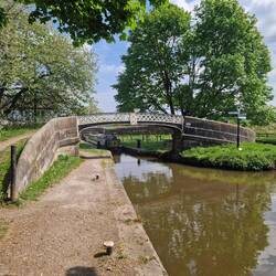 Turning left at Hazelhurst to stay on Caldon Canal, not right on to the Leek Branch
