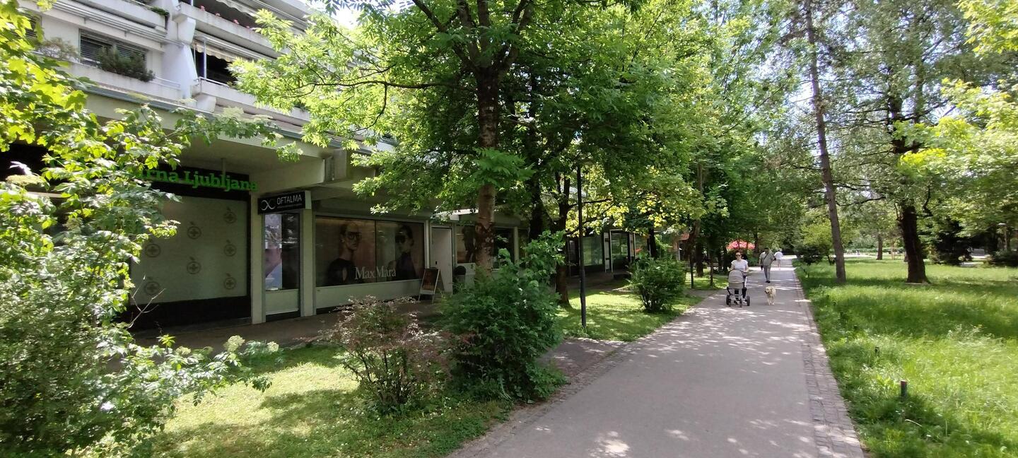 Suburban street in the Šiška area