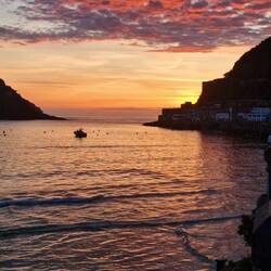 Sonnenuntergang vor der wunderschönen Promenade