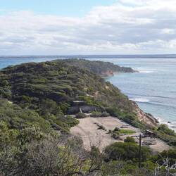 Links Ozean, rechts Bay.