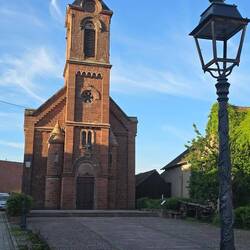 One of the two churches on the village
