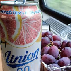 Train snack, last Union product of the trip