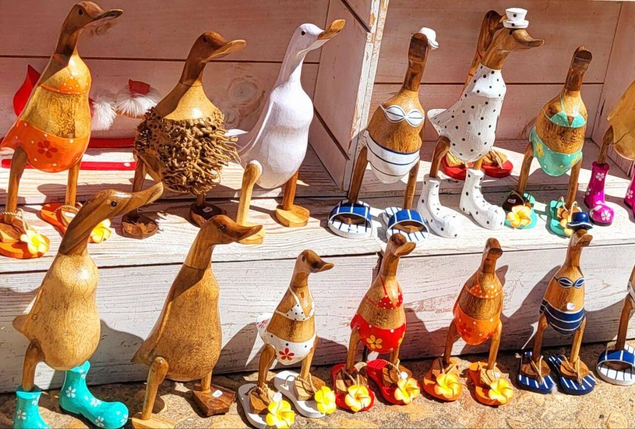 Das Wahrzeichen von Sarlat! Enten und Gänse in allen möglichen Variationen.