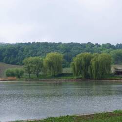 Am See ist es Zeit für eine kurze Rast und den Plausch mit den Bauern.