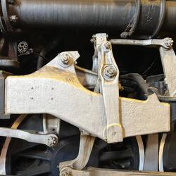 Heavy Baker valve gear on Chesapeake & Ohio RR articulated 2-6-6-6 Allegheny