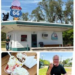 Eisdiele, wo wir Doris kennen lernen durften