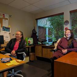Quick visit with Chantel and Elaine at the Golf Course