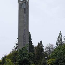 Clock Tower between the old & new Library with underground tunnel