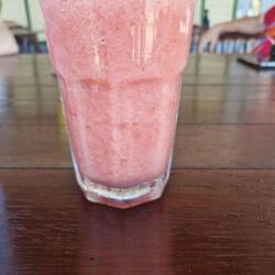 One of many mixed fruit smoothies I've had