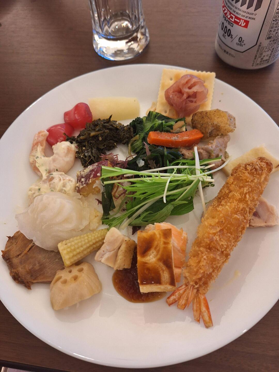 Mein Abendessen vom Buffet