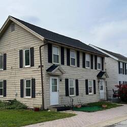 The right-hand house dates to 1829. The left-hand house must be a similar or identical age.