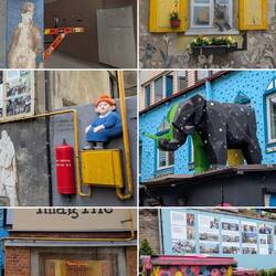 in der Open-Air-Hinterhofgalerie