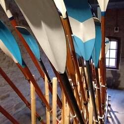 Oars make a pretty sculpture