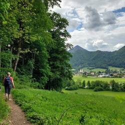 Der erste Blick auch Aschau im Chiemgau.