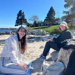Having a picnic on the beach