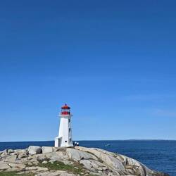 Lighthouse from our very safe distance on the rocks