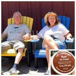 Leckeres Eis, wird hier in der Ahornsirupfirma direkt hergestellt