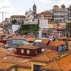 Blick über die Stadt von der Terrasse der Kathedrale