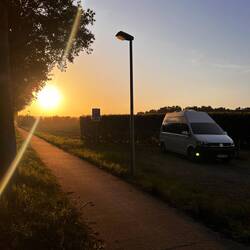 Stellplatz am Erikasee (Abendstimmung)