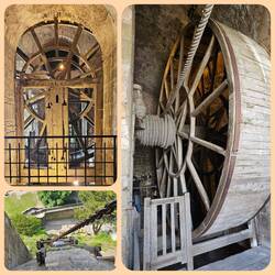 Mit dem Rad wurde das Essen zu den Gefangenen hinunter gebracht.