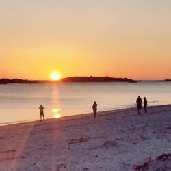 Sonnenuntergang direkt am Campingplatz
