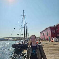 Emma with the Bluenose II