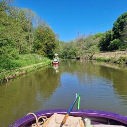 Setting off from our mooring.
