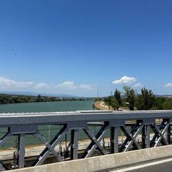 Der Riu Ebre, der erste großte Fluss den wir nach Sevilla überquert haben.
