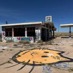 Gas station burned in 1971
