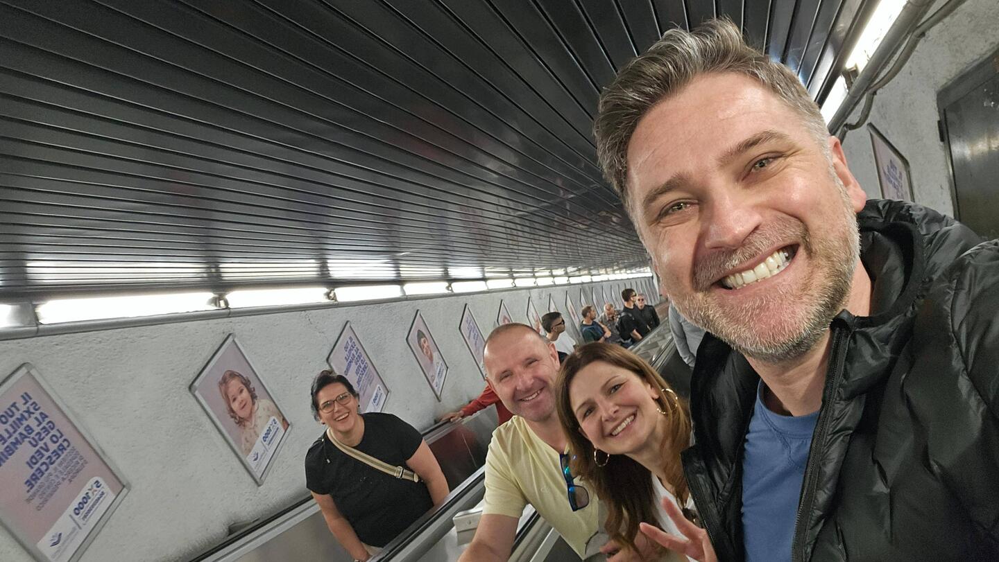 Früh am Morgen hochmotiviert und (noch) mit der Metro geht's von den Termini auf in die Stadt.