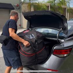 Repariertes Segel heimtransportieren