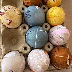 das Ergebnis des biologischen Eierfärbens 🙈