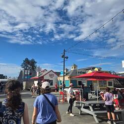 Shopping near the harbour
