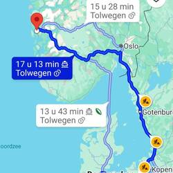 De geplande route