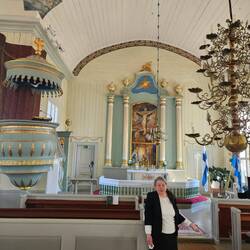 Ein Schnack mit der Küsterin.