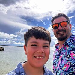 Boy time in the Atlantic Ocean