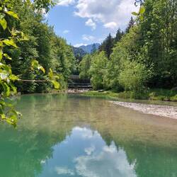 Der aufgestaute Jennbach.