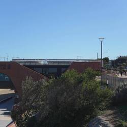 "DLRG"-Clubhaus. Mentone Live Saving Club mit ...