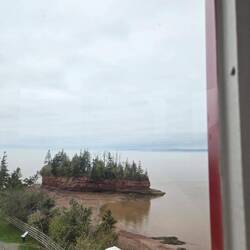 View of the tide coming in from the lighthouse