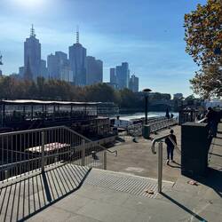 The skyline and Yarra River