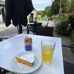 Santiago cake! It's healthy, since it's made with almond flour 😆