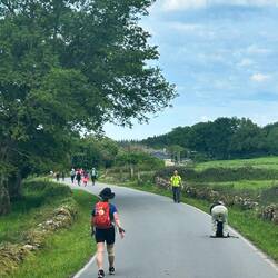 Typical view of the crowd. Sunday leaving Saria 9am. More at the bar/cafes