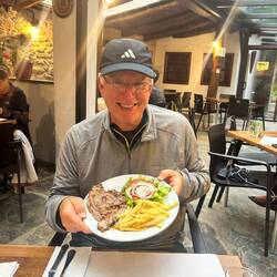 The standard thin steak with fries. - photo by Josh & Bel
