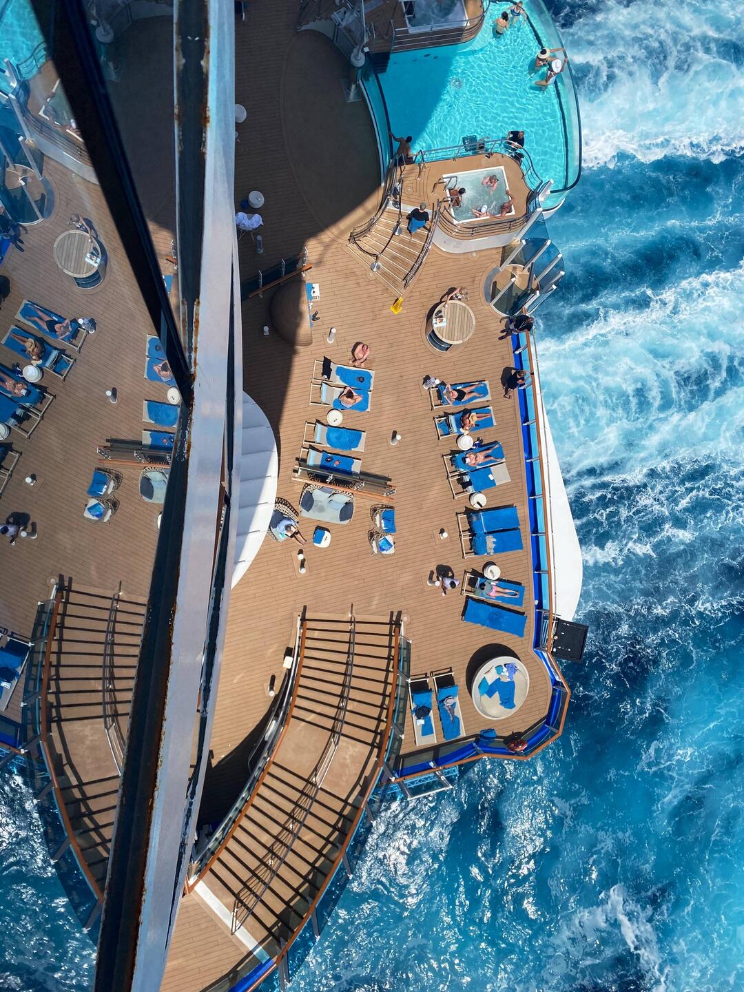 Looking down to infinity pool