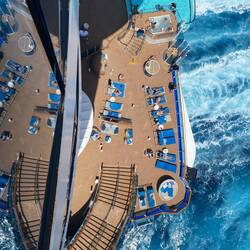 Looking down to infinity pool