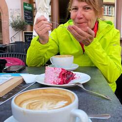 Die Himbeertorte war sooo gut!