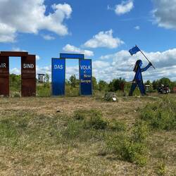 Der eingerichtete Skulpturenpark auf dem Todesstreifen