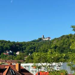 Blick auf die Wartburg vom Hotelzimmer