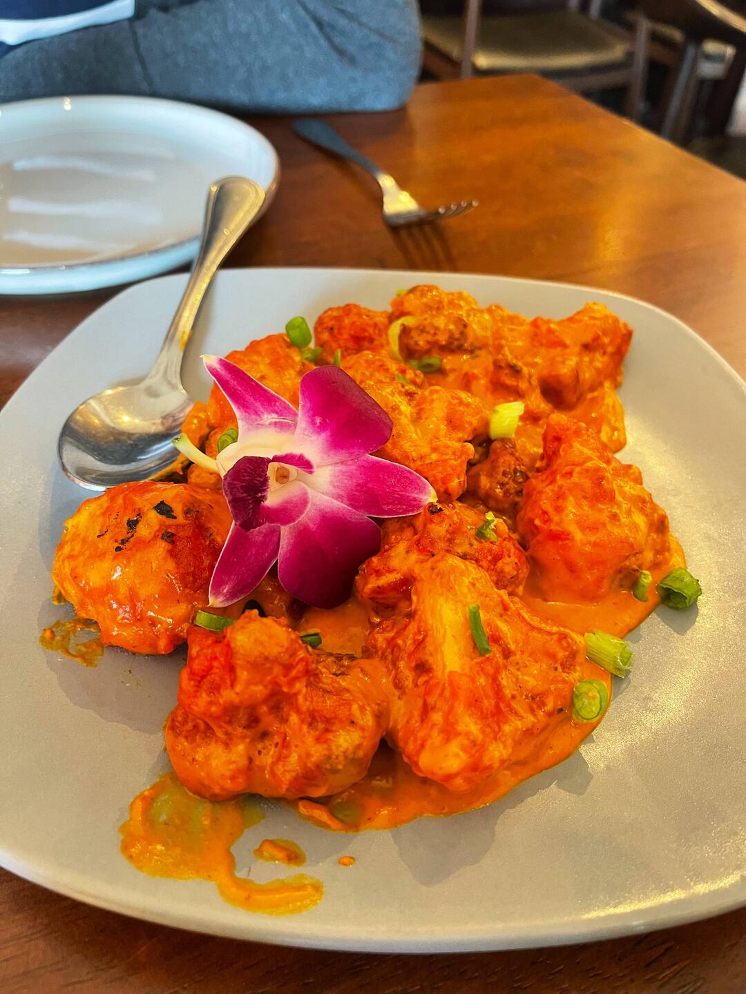 Fried cauliflower not spicy